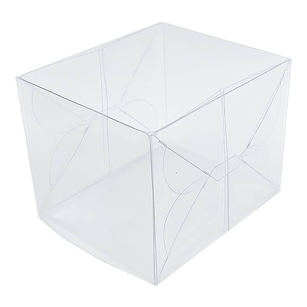 Caixa de Acetato P-39 (9x7.5x7 cm) (25un) Tampa e Fundo Embalagem de Plástico Transparente