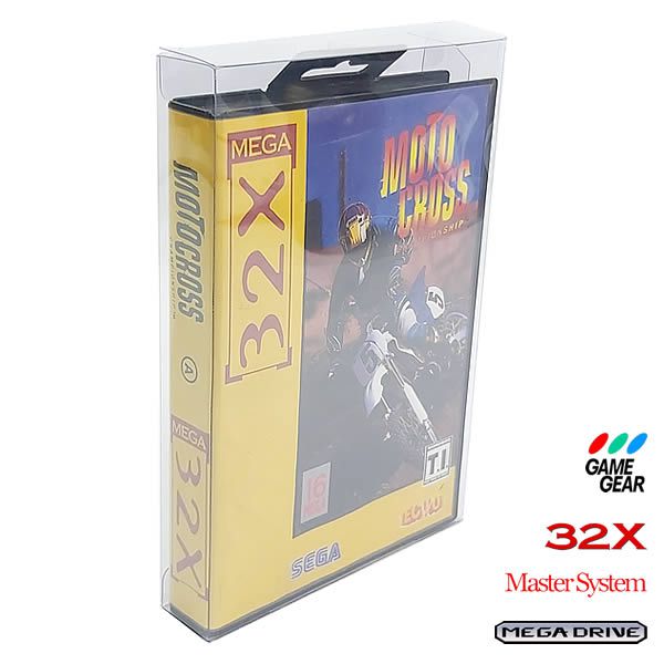 (10pçs) Games-29 (0,30mm) Caixa Protetora para CaixaBox Case com ABA DE PENDURAR Mega Drive, Master System, 32X e Game Gear