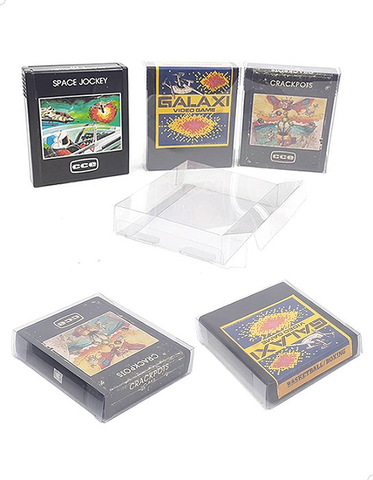 Games-7 (0,20mm) Kit 10un Caixa Protetora para Cartucho Loose Atari 2600