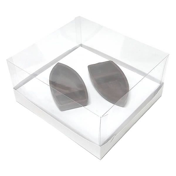 KIT Caixa para Barca M Chocolate (19x17,5x9 cm) Caixa e Berço KIT94 10unids Caixa de Acetato