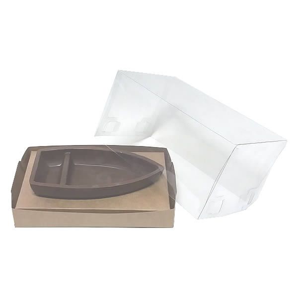 KIT Caixa para Barca G Chocolate (17,6x11x9 cm) Caixa e Berço KIT97 10unids Caixa de Acetato