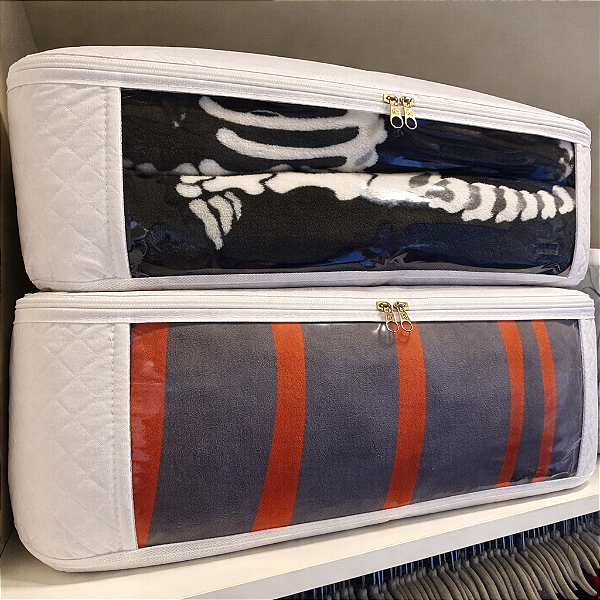 Pack organizador para edredom com zíper - capa protetora para edredom, TNT e matelassê - tam P