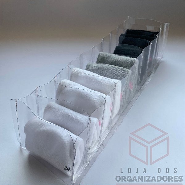 Colmeia organizadora PP 100% transparente com costura