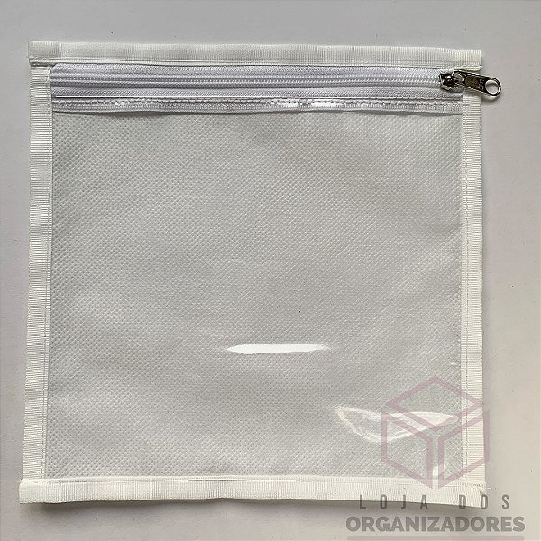 Envelope organizador PP com zíper 20x20 cm