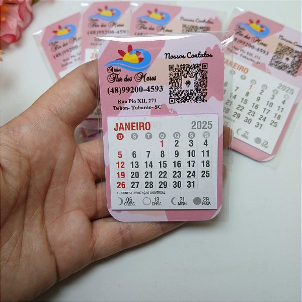 Calendarios  de geladeira personalizados