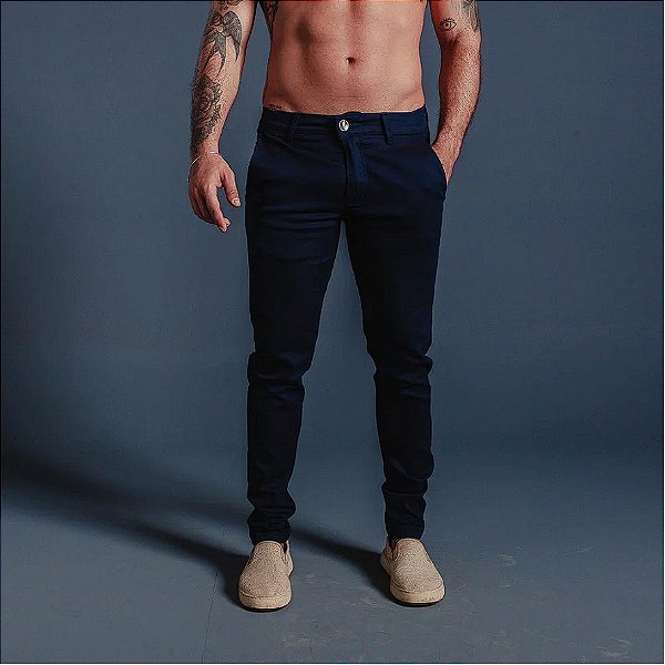 Calça Alfaiataria Skinny Azul