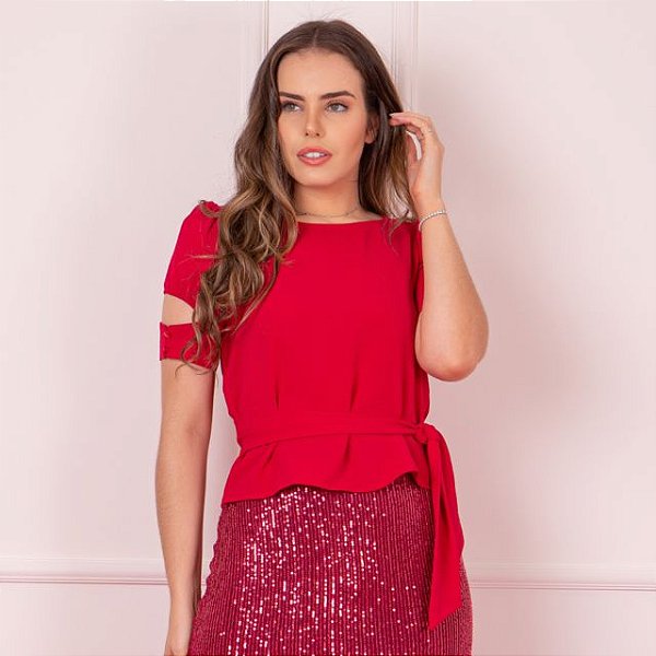 BLUSA MARGARETE CREPE SUMMER COM ELASTANO
