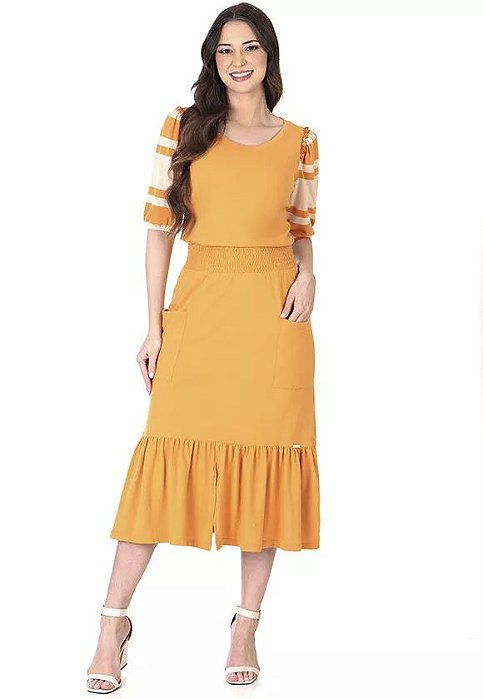 Conjunto Aurora  em mix de malha piquet Hapuk