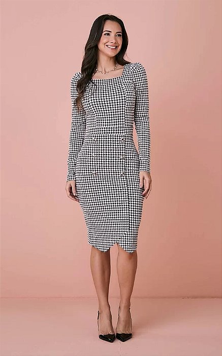 Vestido Michelle na malha Tradic Estruturada Tata Martello