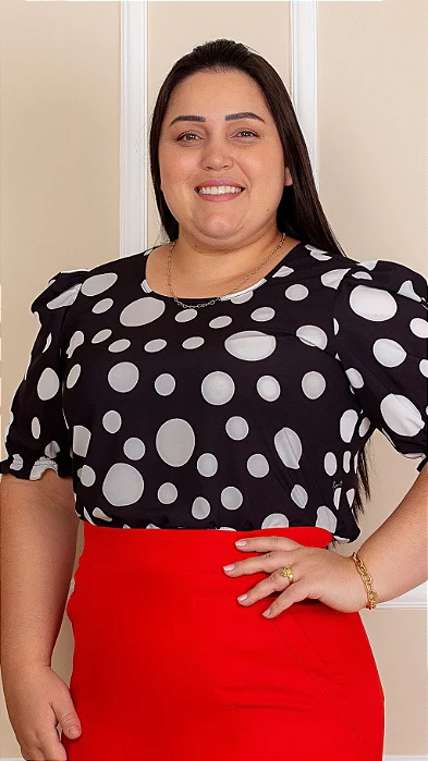 Blusa Diná em crepe seda Puro Sharmy