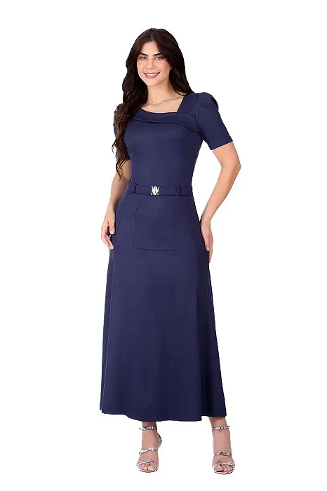 Vestido Neusa malha ponto roma Hapuk
