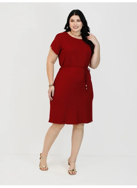 VESTIDO STELLA MALHA BORDÔ NÍTIDO