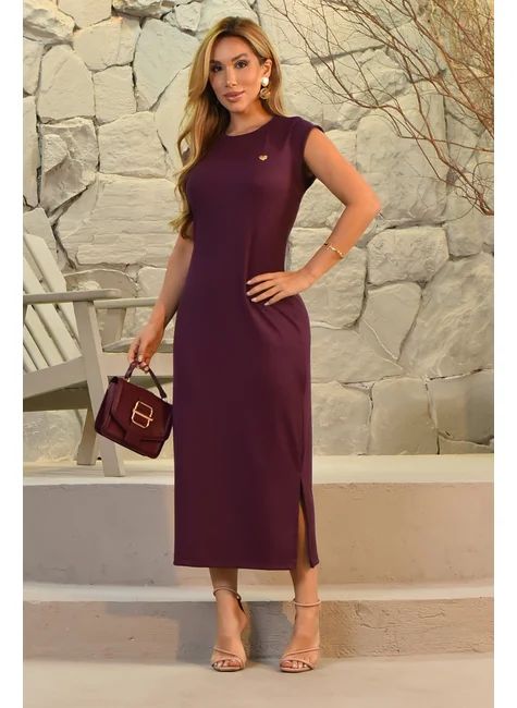 Vestido max midi color Danutta