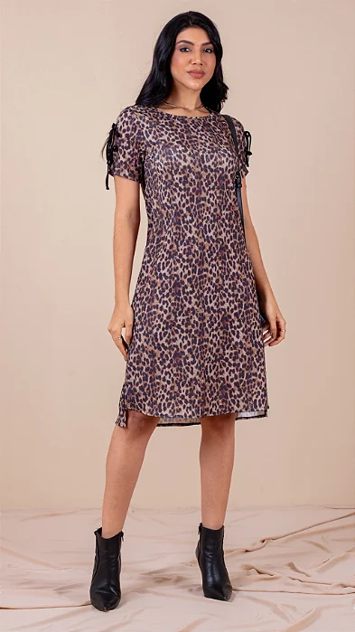 Vestido Rose em crepe viscose Puro Sharmy