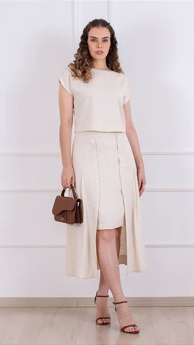 Conjunto Noemi em linho Puro Sharmy