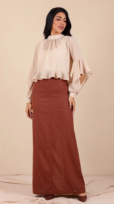 Blusa Mayara crepe musseline Puro Sharmy