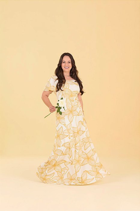 Vestido Felicia em Viscolinho Aline Cerkunvis