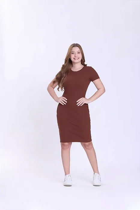 Vestido Celina em malha canelada Hapuk