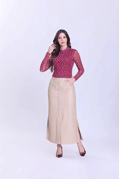 Blusa Francisca em poá Hapuk