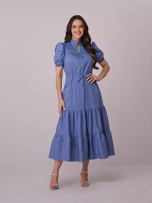 Vestido Romana em Tricoline Tata Martello