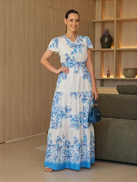 Vestido Tainara em crepe gloss Tata Martello