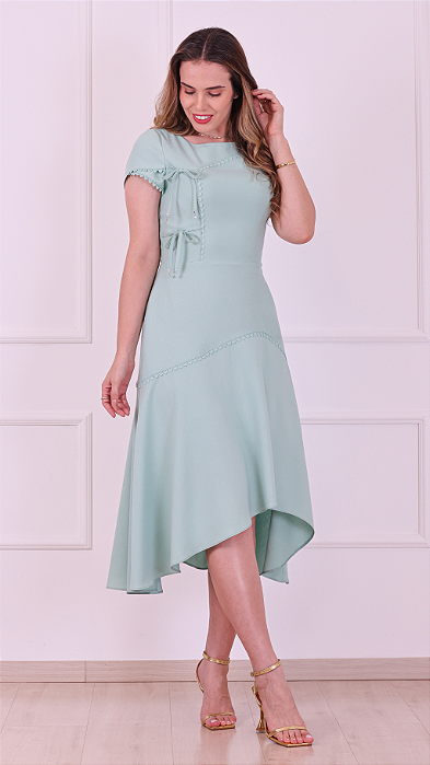 Vestido Elisangela em Alfaiataria de Viscose Puro Sharmy