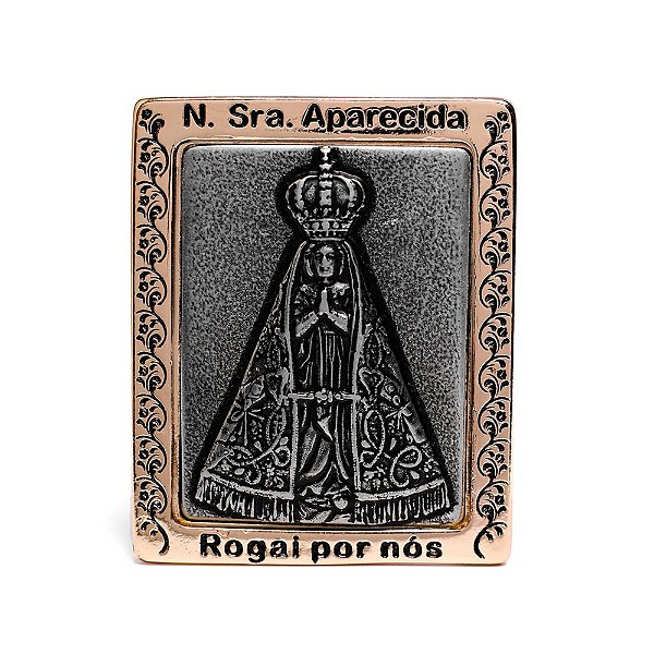 Adorno de Mesa Nossa Senhora Aparecida Dourado  7cm