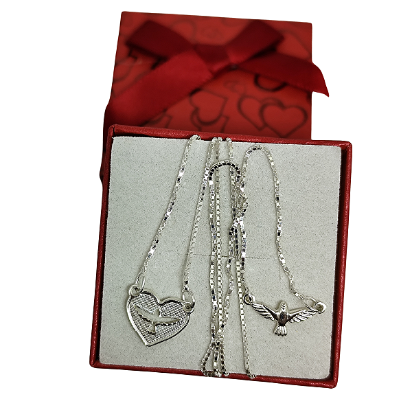 Escapulario Prata Legitima Espirito Santo Veneziana 60 Cm