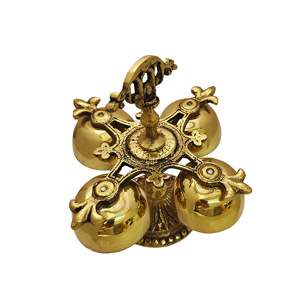 Sino Carrilhão Sacred 4 Copos Campanha Bronze 15cm