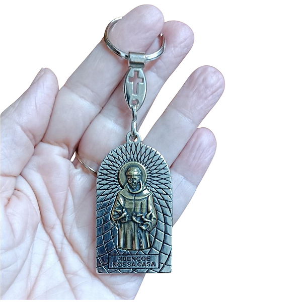 Chaveiro Sao Francisco de Assis Prateado
