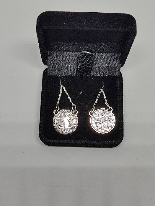 Escapulário Sâo Bento  Prata Pura Corrente Veneziana