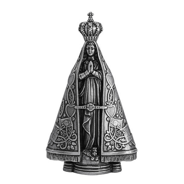 Imagem Nossa Senhora Aparecida Metal Envelhecido 12 Cm
