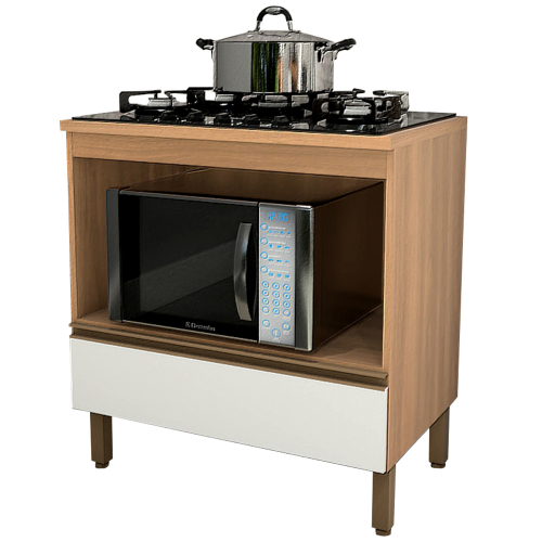 BALCAO TELASUL MACADAMIA 80CM P/ COOKTOP 1 GVT