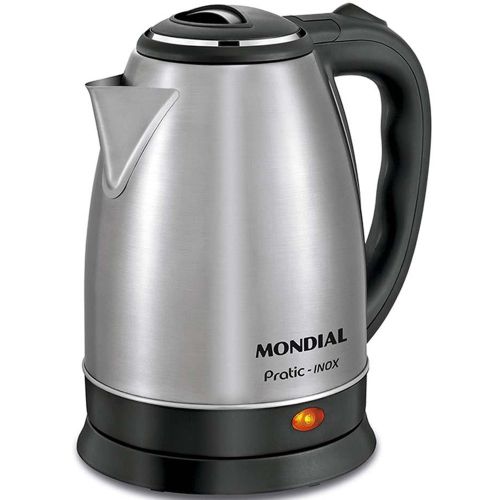 CHALEIRA ELETRICA MONDIAL PRATIC 2L CE-06 Inox/Preto