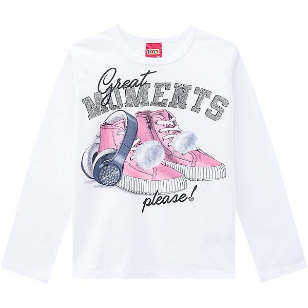 blusa manga longa infantil kyly