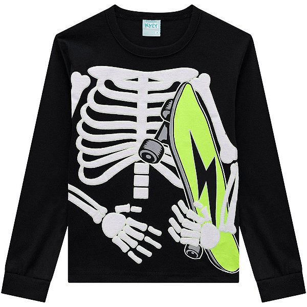 Pijama Infantil Menino Esqueleto Dino Manga Longa Neon Anti-Mosquito Kyly  em Promoção | Ofertas na Americanas