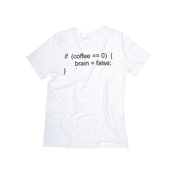 Camisa Poliéster Programador Coffee e Brain