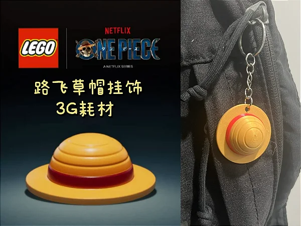 CHAVEIRO CHAPÉU LUFFY DE ONE PIECE AMARELO