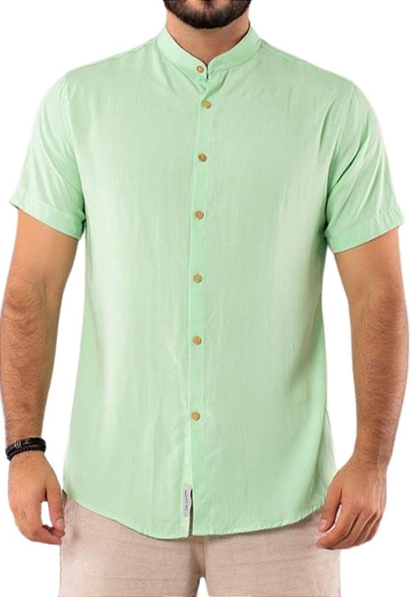 Camisa Lisa Gola Padre Verde Adoro Bazar Patrick