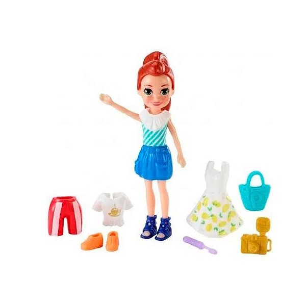 Conjunto Polly Pocket Pequeno Polly Fashion Floral - Mattel