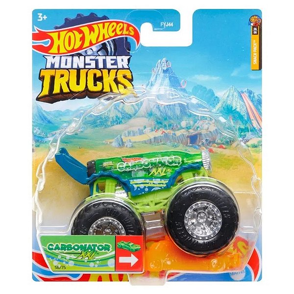Monster Trucks Hot Wheels Roda-Livre Escala 1:64 - Battitude - Apteryx  Brinquedos