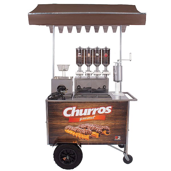 Carrinho de Churros Gourmet 4 Doceiras Masseira Fuso
