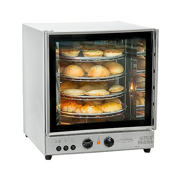 Forno Elétrico para Pão de Queijo Turbo com 4 Bandejas Giratórias