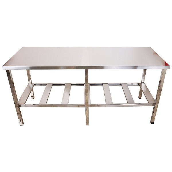 Mesa Inox 190cm FORTE para 200kg Cozinha Industrial