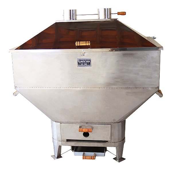 Churrasqueira a Bafo 140kg Inox Industrial G140 kit gás Brinde