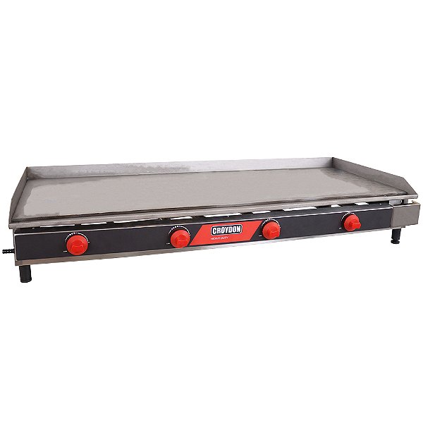Chapa a Gás 1,30m x 48cm para Lanche e Carnes Espessura 9.5mm