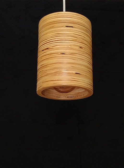 luminária pendente de madeira moderna industrial lustre luminária susp -  Sandim