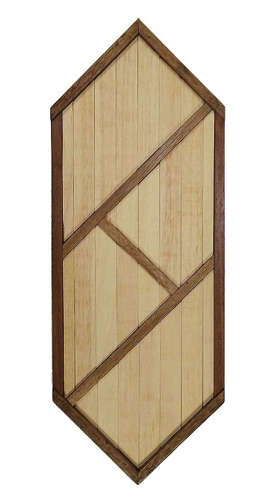 Quadro de parede em madeira com arte geométrica Dália