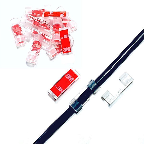 Organizador De Cabos Para Mesa - Kit Com 8 Unidades | Fita Dupla Face Inclusa