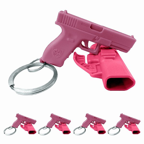 Kit 5 Chaveiros Velados Bélica - Rosa